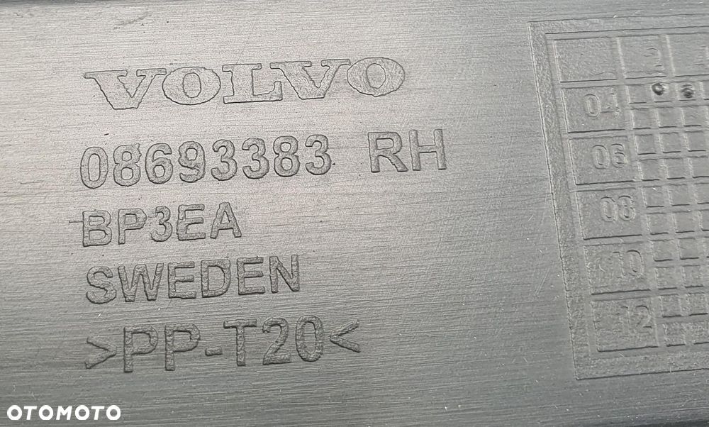ŚLIZG MOCOWANIE ZDERZAKA PRAWY TYŁ VOLVO V70 II 08693383 - 3