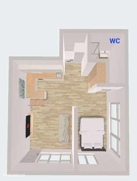 Apartamento T1 Barreiro - Grande imagem: 2/11