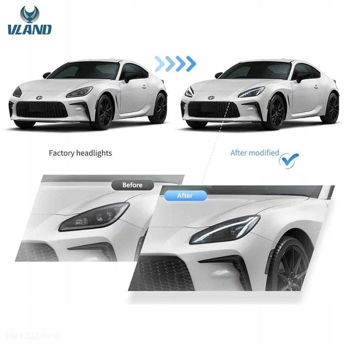 Reflektory Lampy kpl Vland Full Led Neon Tuning Toyota Gg86 Gg GT 86 Brz II - 8