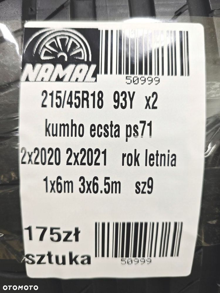 215/45R18 kumho 2021 opona letnia 6,5mm 50999 - 11