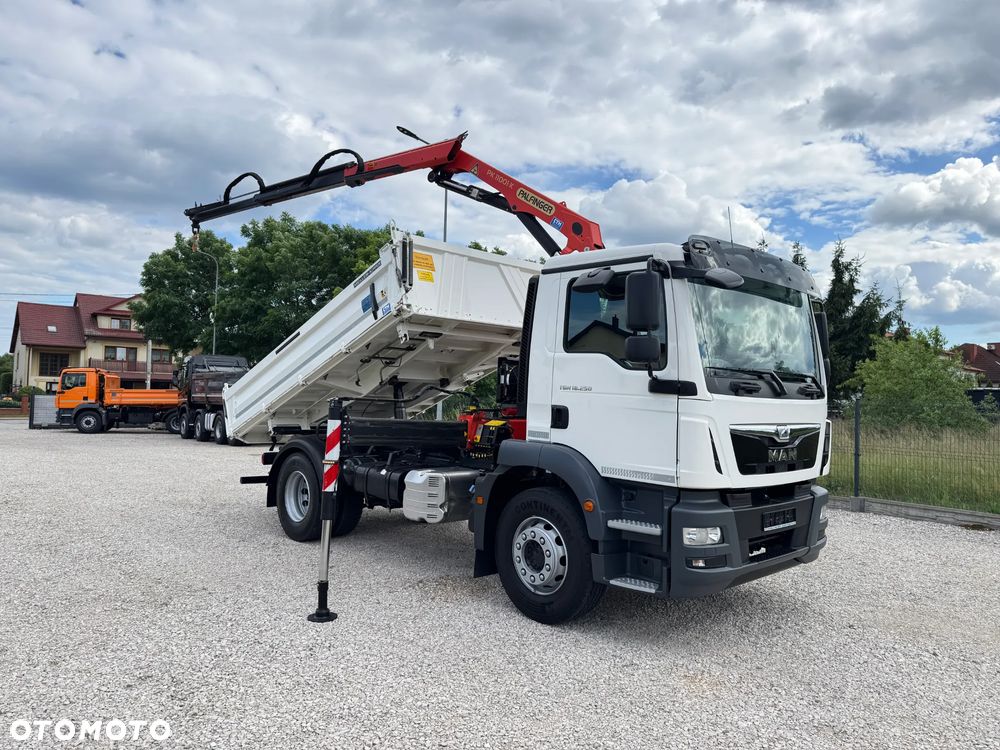 MAN TGM 18.250, PALFINGER 11001K + WYWROTKA MEILLER KIPPER,