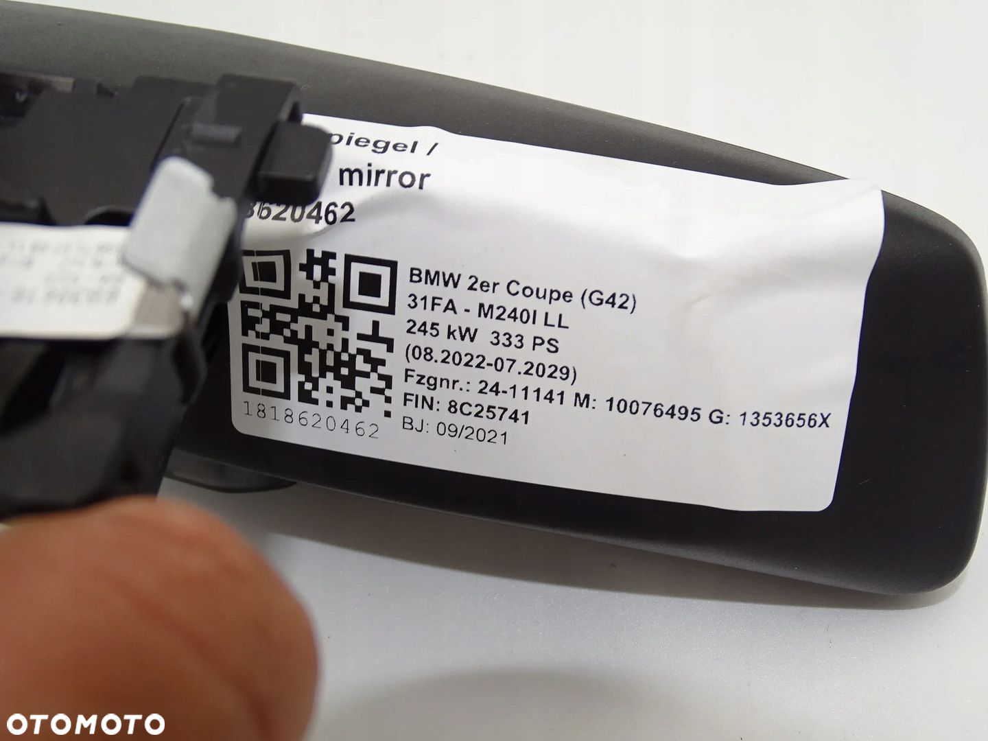 LUSTERKO WSTECZNE WEWNĘTRZNE BMW X3 G01 X4 G02 X5 G05 G20 G21 - 4