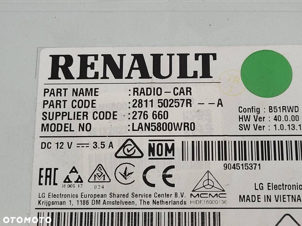RADIO NAWIGACJA WYŚWIETLACZ DACIA DUSTER II 281150257 EUROPA - 10