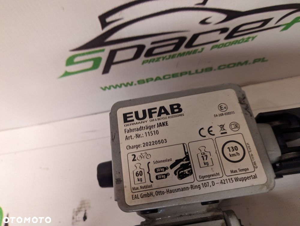 Uchwyt bagażnik rowerowy na hak na 2 rowery Eufab Jake - 5