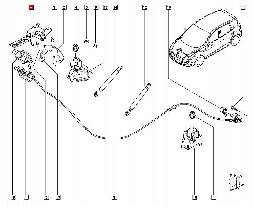 RYGIEL ZAMEK MASKI RENAULT SCENIC III 656030002R - 6