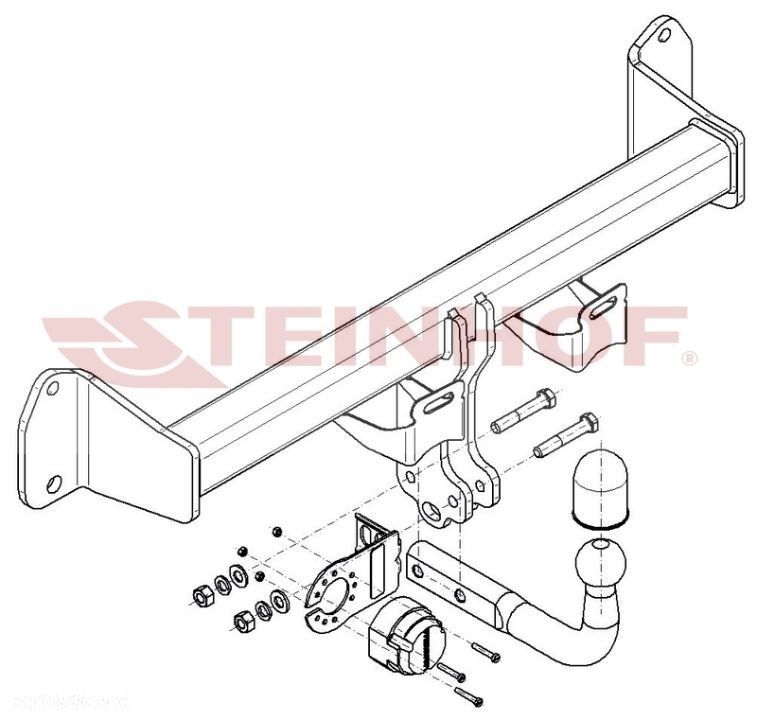 Hak holowniczy + MODUŁ 7PIN BMW SERIA 3 F34 Gran Turismo od 2013 - 2