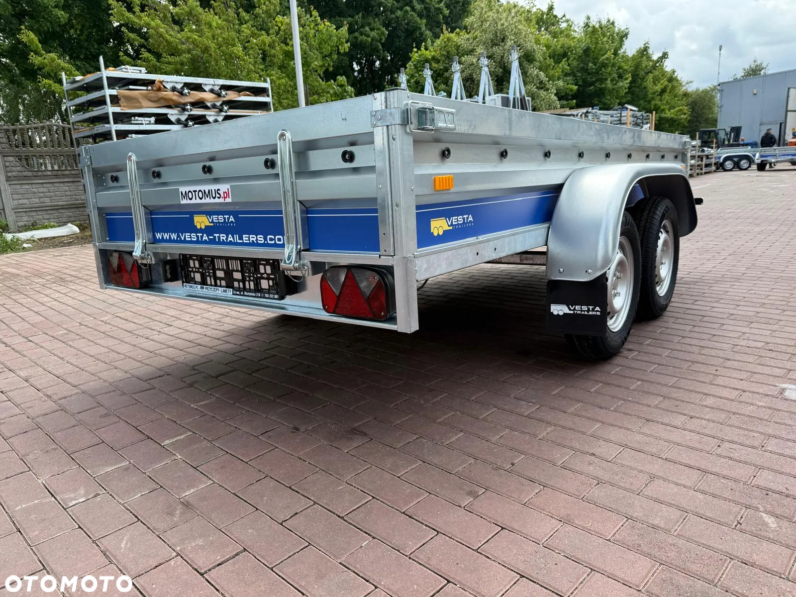 Inny Przyczepa VESTA LIGHT TANDEM 30DA 300x150x37 cm 2 osie DMC 750 kg WYSOKIE BURTY spawana rama Siemianowice Śląskie MOTOMUS - 7