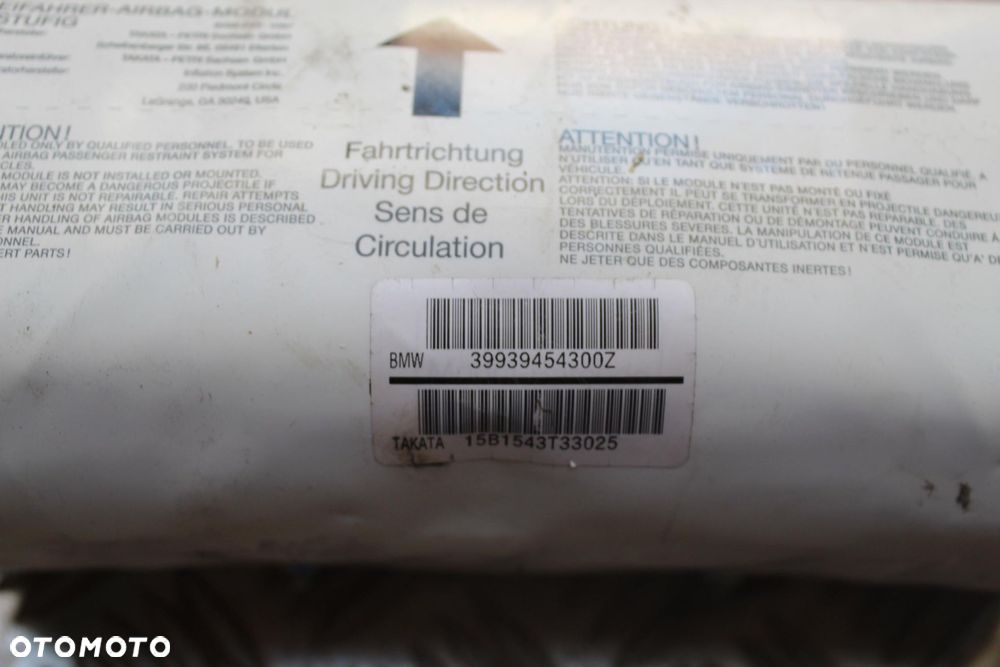 PODUSZKA AIRBAG PASAŻERA BMW E46 39939454300 - 5
