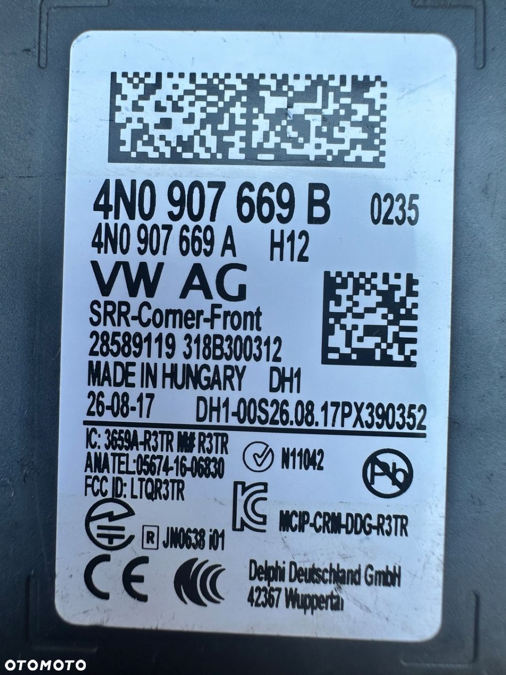 Radar Asystent pasa Dystronic Audi 4N0907669B - 2