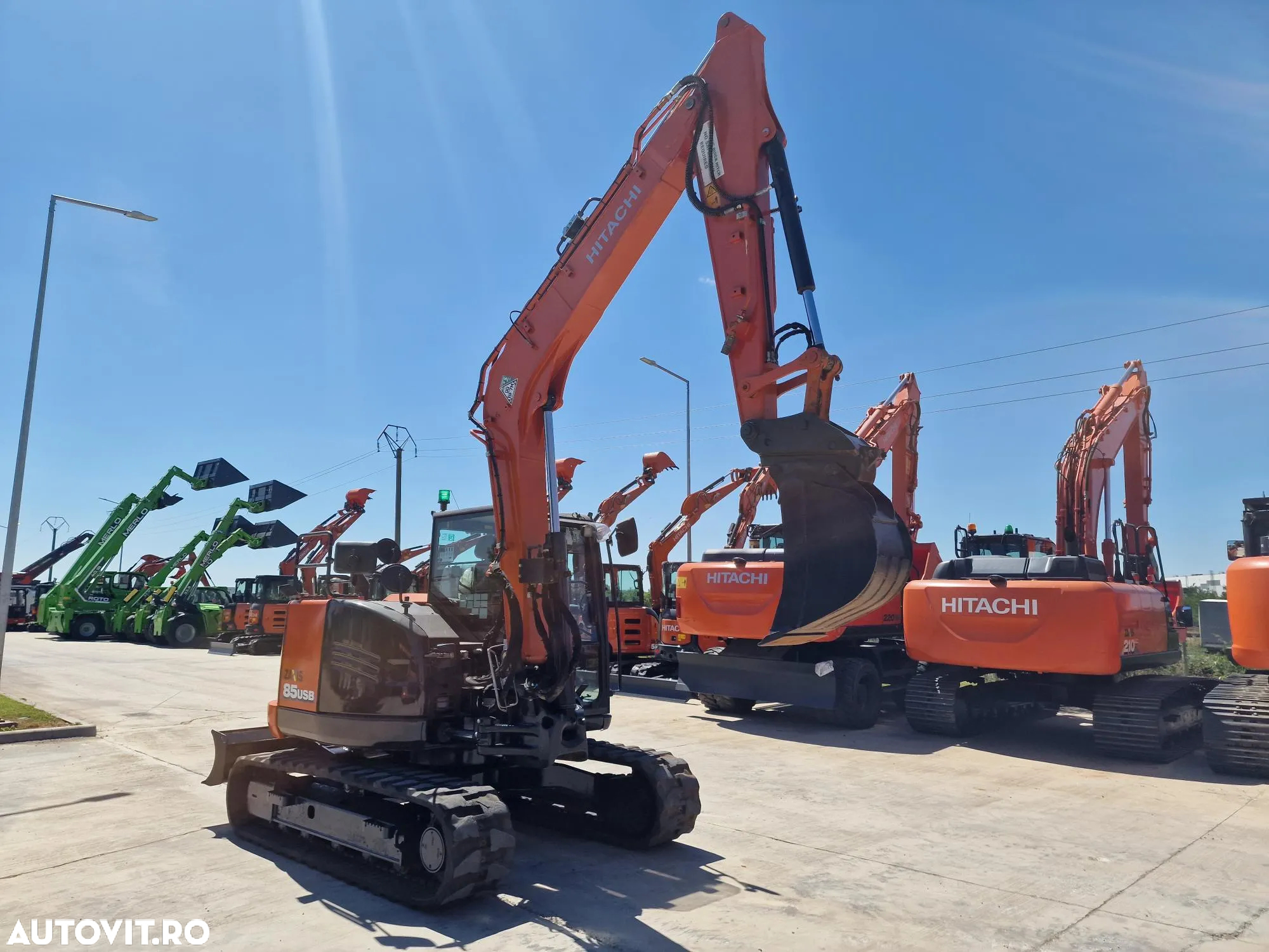 Hitachi ZX85, 2023, 19.85, Cupla rapida si 3 cupe-63.900 eur+Tva., camera spate, camelre laterale, senzori detectie parametru, senile cauciuc 90% ok, posibilite leasing 4 ani, CA NOU-PROMOTIE 63900 EUR+tva - 5
