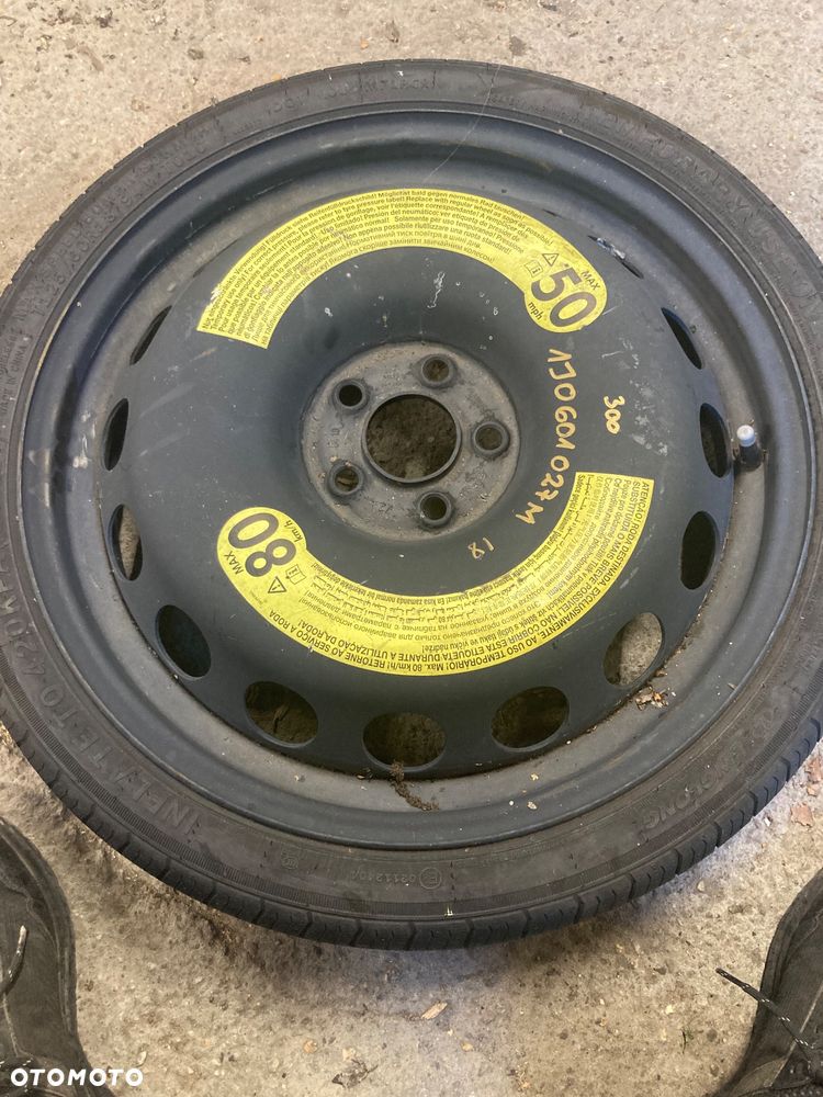 AUDI TT 8N 5X100X57 125/70R18 KOŁO DOJAZDOWE 18 1J0601027M