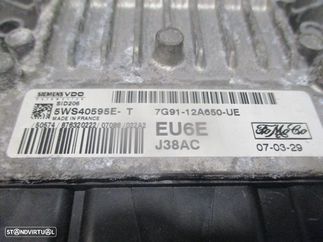 Centralina 5WS40595E 7G9112A650UE  7G9T14A073DB   FORD MONDEO 4 2007 2.0TDCI 140CV 4P CINZA SIEMENS - 5