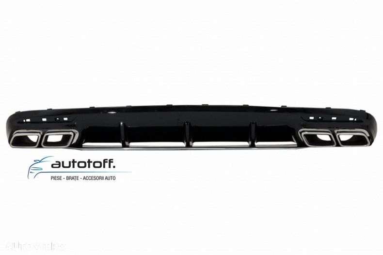 Difuzor Bara Spate Compatibil Cu S-Coupe C217 A217 Chrome/Full Black (2014-2017) - 1