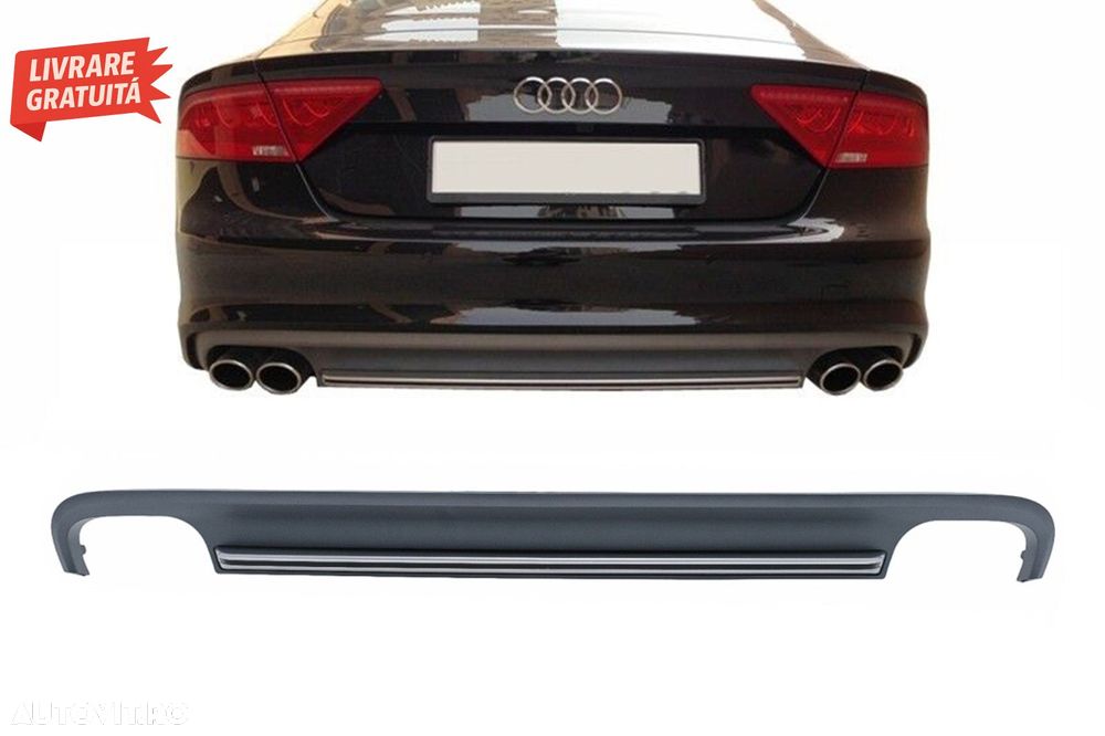Difuzor Bara Spate Audi A7 4G Non-Facelift (2010-2014) S7 Design- livrare gratuita - 12