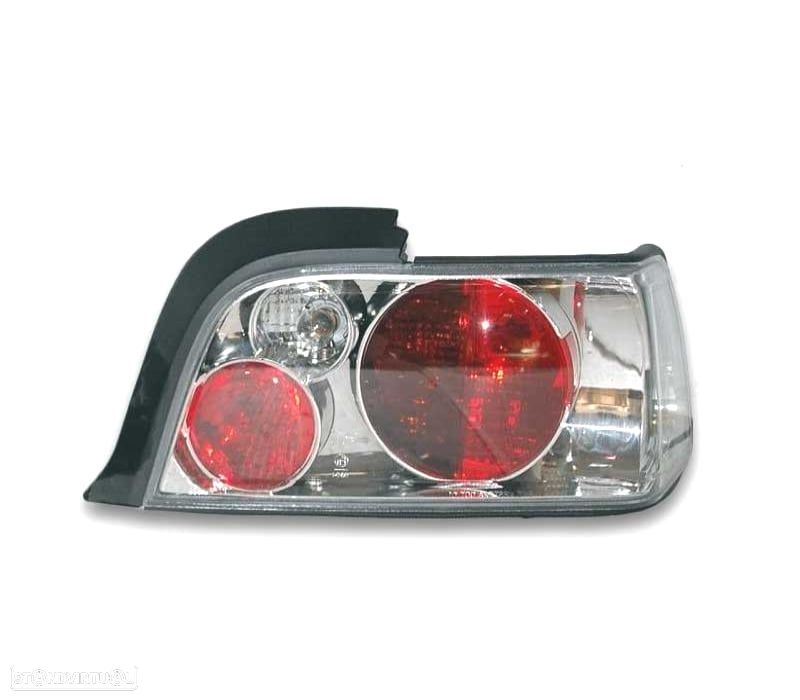 FAROLINS BMW E36 COUPÉ 91-99 LED LOOK LEXUS FUNDO CROMADO - 2