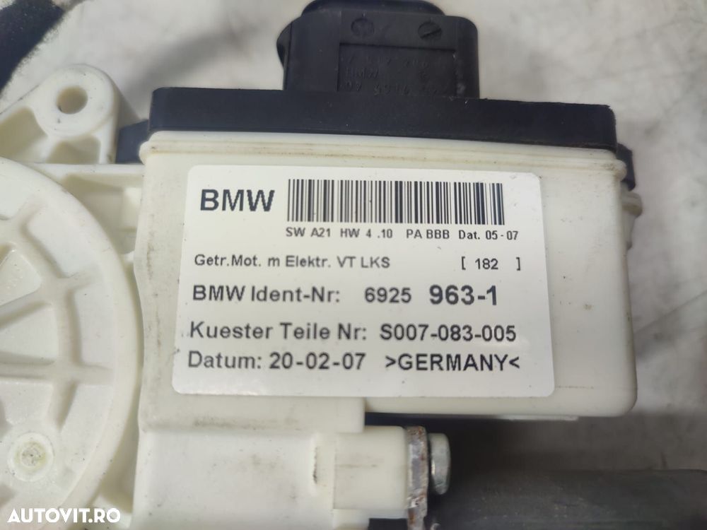 Macara cu motoras geam stanga fata 6925963-1 BMW X3 E83 [2003 - 2006] - 3