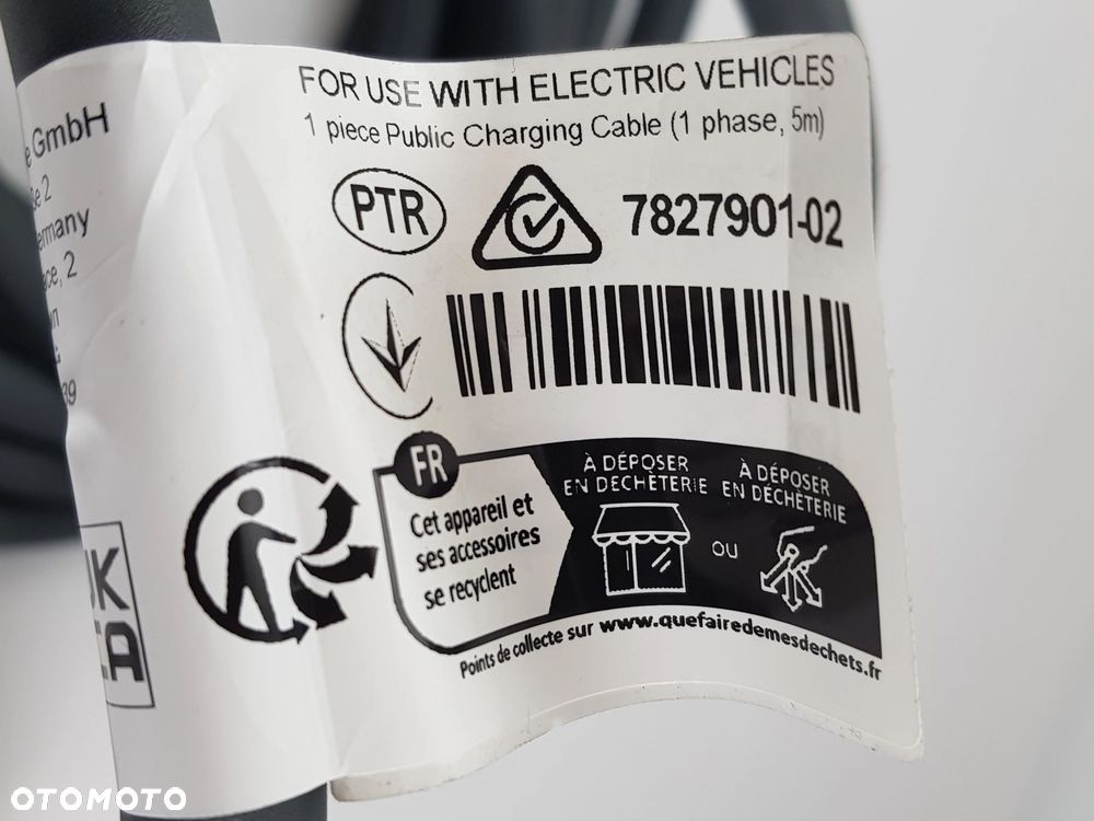 NOWA ORYGINALNA BMW ŁADOWARKA DO SAMOCHODU ELEKTRYCZNEGO/HYBRYDOWEGO IEC 62196-2 7827901 BMW MINI NISSAN CUPRA OPEL TESL - 10