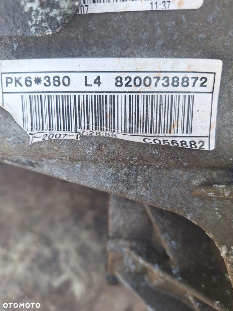 SKRZYNIA BIEGÓW PK6380  120KM 2.5 DCI - RENAULT MASTER MOVANO 07R 219820km - 2