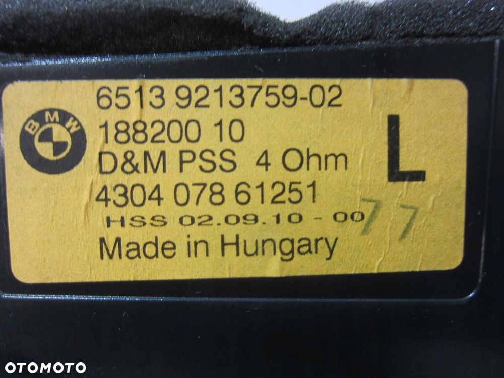 BMW X3 F25 GŁÓŚNIK TOP HIFI LEWY 9213759 LOGIC 7 TYLNY 65139213759 - 6