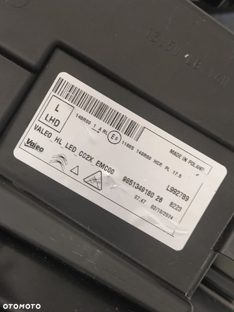 CITROEN E-C3 C3 IV 4 LAMPA REFLEKTOR PRZÓD PRZEDNIA LEWA FULL LED LED VISION ORYGINAŁ - 13