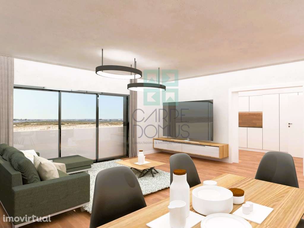 Apartamento T3 novo com 116,82m2, varanda, parqueamento para 1 viatura - Grande imagem: 2/13