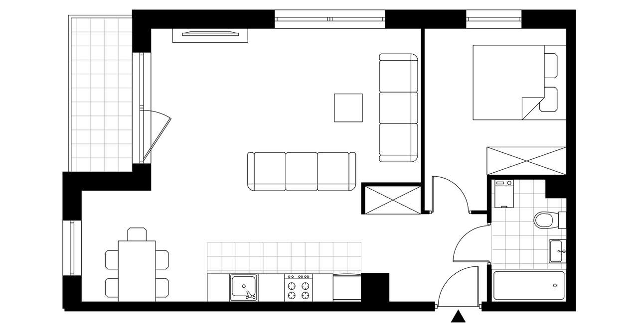 2-pokojowe mieszkanie 53m2 + balkon Bezpośrednio - Pełny obrazek: 4/12