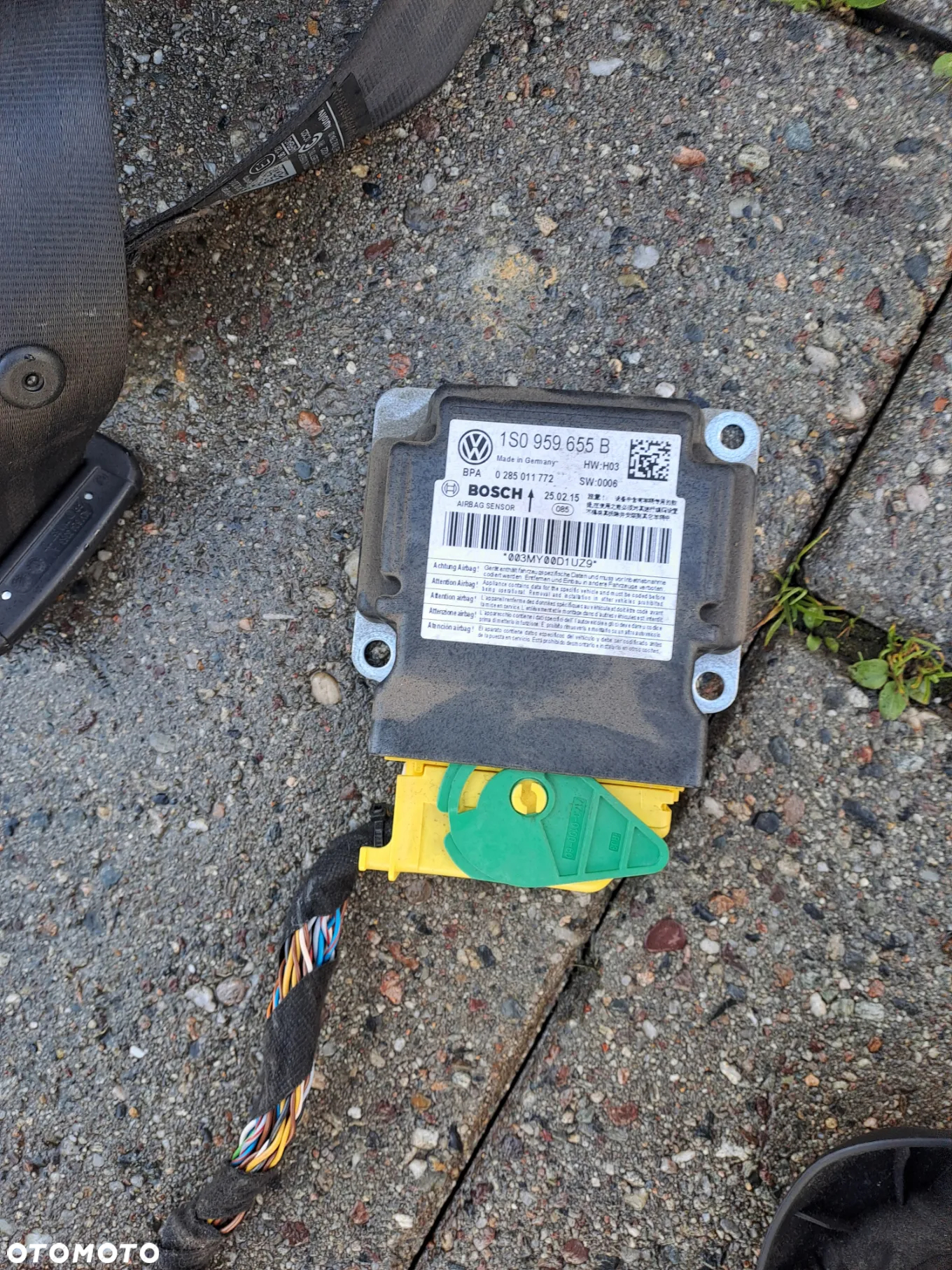 Skoda Citygo Volkswagen Up deska rozdzielcza konsola poduszki pasy sensor i inne - 14