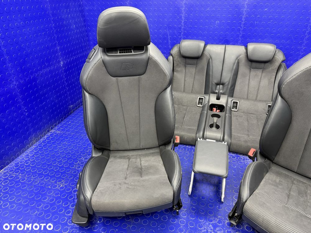 KOMPLET foteli skóra alcantara S-LINE AUDI A5 F5 8W7 CABRIO grzane OEM - 3