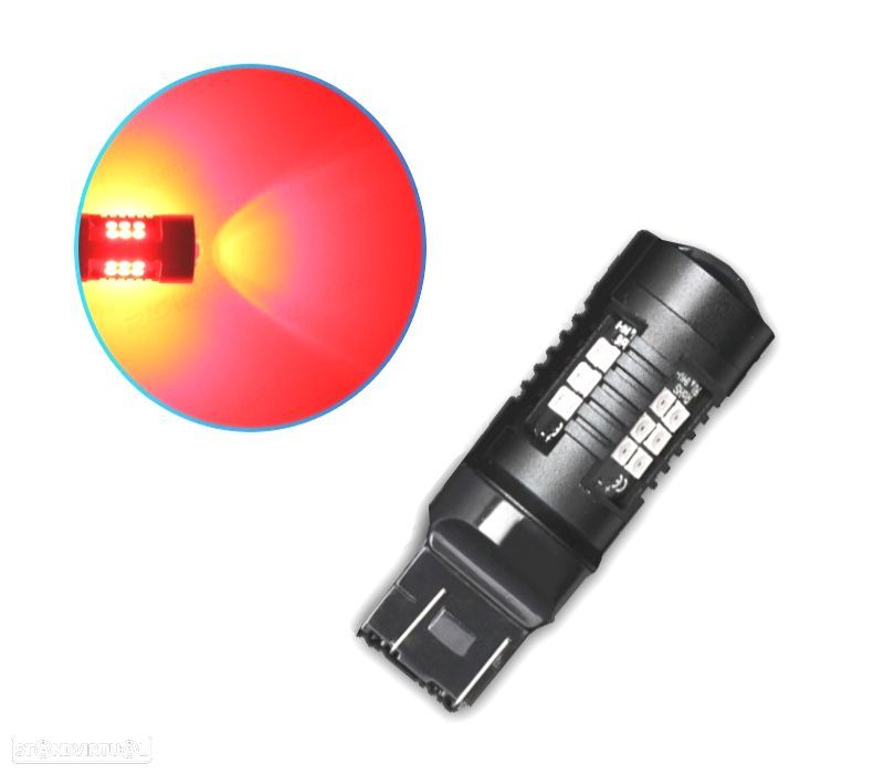 LÂMPADA LED T20 W21W CANBUS VERMELHO - 1