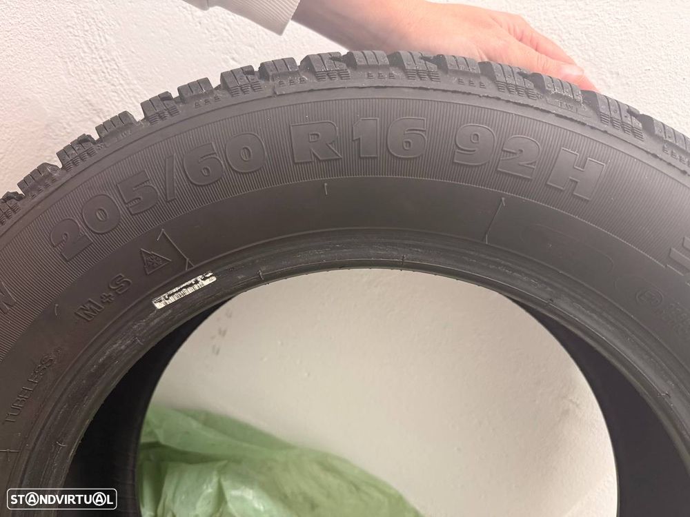 4 Pneus de Inverno Kormoran Snow 205/60 R16 92H – Muito Bom Estado - 3