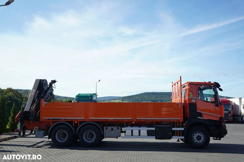 Renault C 430 / 6x4 / LIVRARE 6,8 M + HIAB 188 ES-4 HDS / EXTENSIE 12,5 M / RADIOCOMANDĂ / ROTATOARE - 12