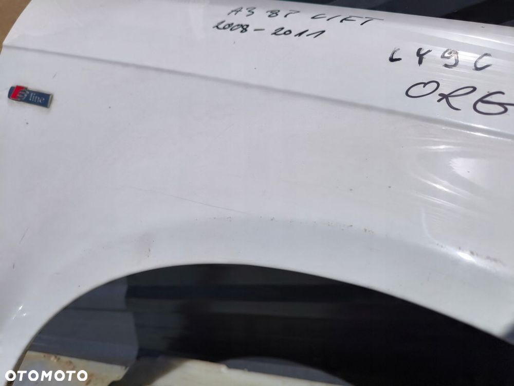 BŁOTNIK PRAWY PRZÓD AUDI A3 8P LIFT LY9C 2008-2012 ORYGINAŁ ! - 3