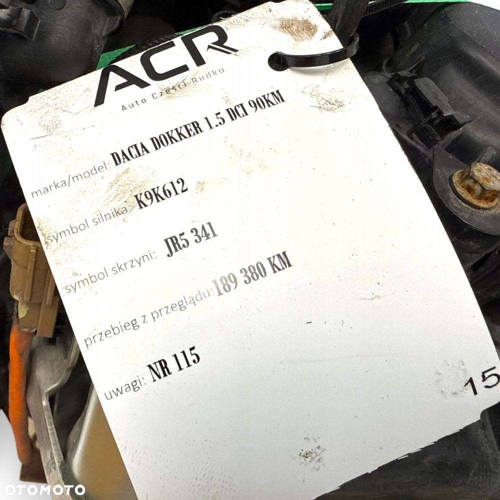 SILNIK K9K612 Renault Clio IV Dacia Logan Sandero 1.5 DCI 90KM diesel - 11