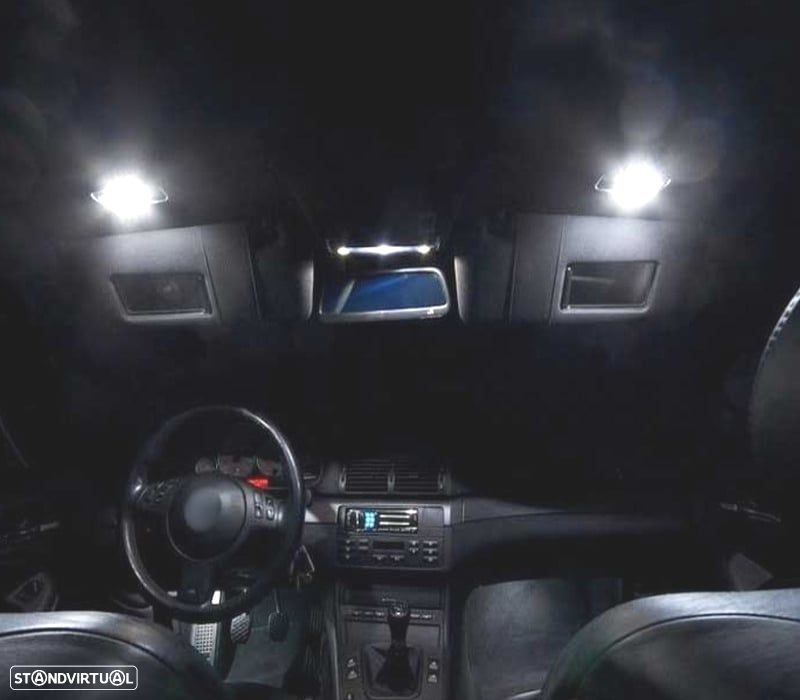KIT COMPLETO 18 LAMPADAS LED INTERIOR BMW E46 M3 318I 318TI 323I 323IS 325I 325XI 328I 330I 330XI 32 - 6