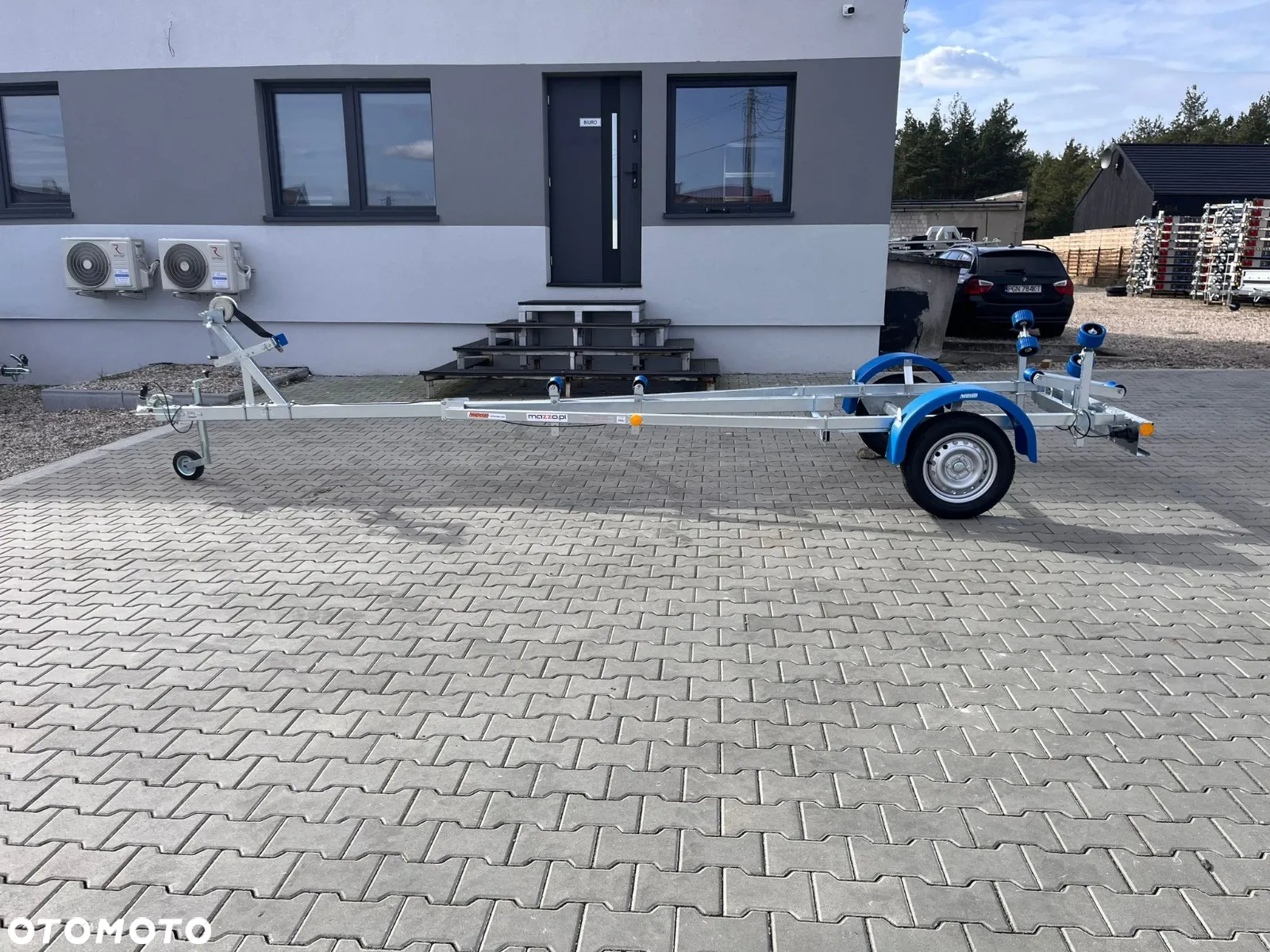 Neptun DOSTAWA! Przyczepka GN034 pod łódź do 5,5m NIEHAMOWANA Przyczepa podłodziowa z podwójnymi rolkami i kołyską! ŁOŻYSKA WODOODPORNE! Lekka, kat.B - 12