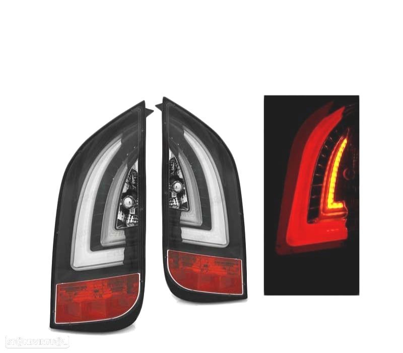 FAROLINS VOLKSWAGEN VW UP 11-16 SKODA CITIGO 11-17 BARRA DE LED PRETA - 1