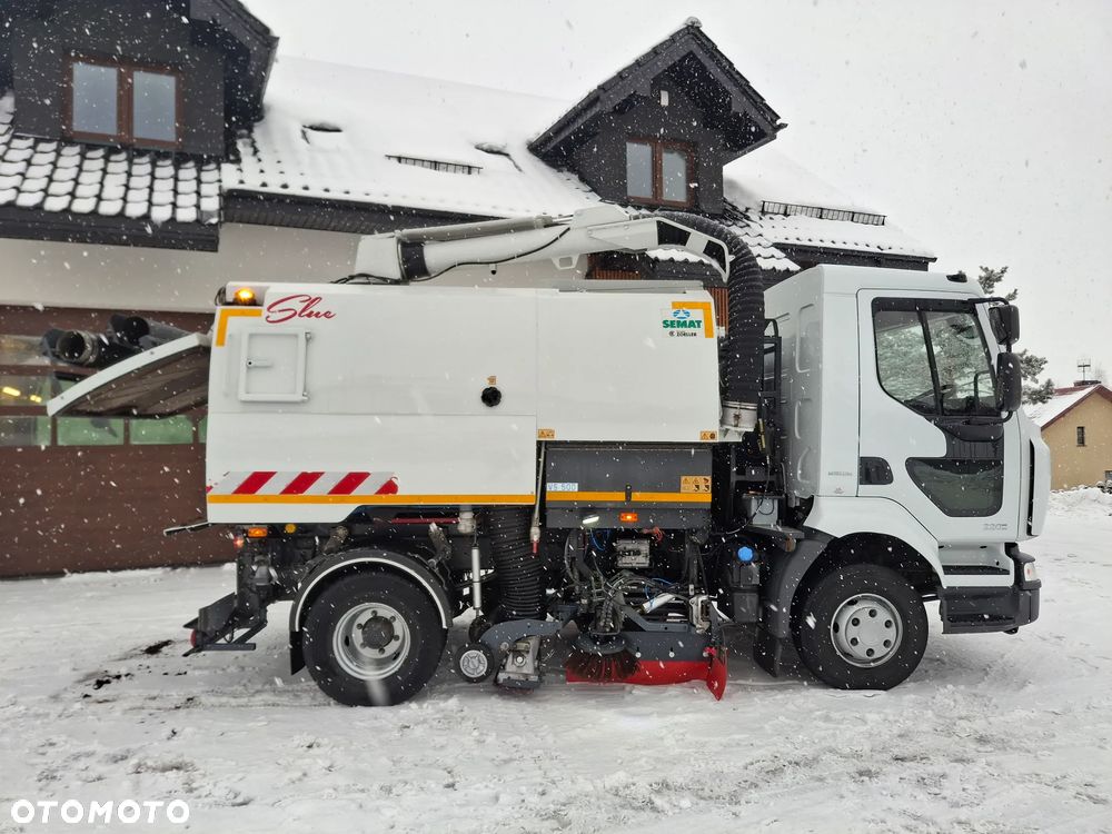 Renault Midlum 220 DXI Zamiatarka SEMAT Zoeller Johnston Szczotki L/R Obie Strony 2013r Napęd Hydrostat 36 tyś Kilometrów 3132 Mth Euro 5 Rura Do Liści Studzienek - 31