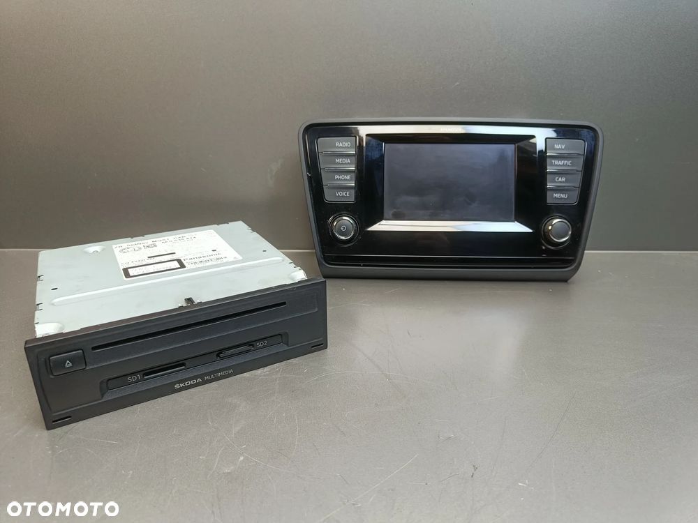 Radio Nawigacja Skoda Octavia 3 III Wyświetlacz Czytnik Multimedia Napęd 5E0919605D 5E0035874 - 1