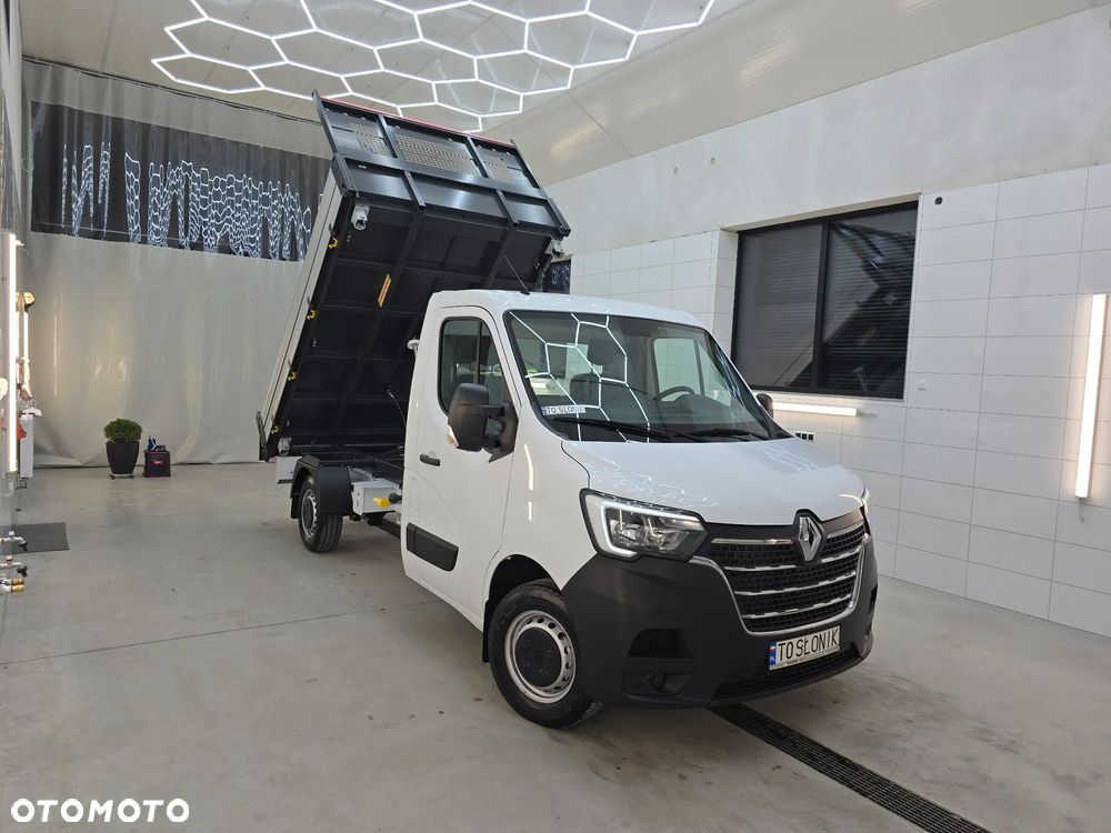 Renault MASTER 17Km WYWROTKA 3 STRONNA 1011Kg Ładowność SILNIK 2,3 AUTO NIE UŻYWANE NA GWARANCJI STAN NOWY NOWY NOWY SALON POLSKA TO SŁONIK BOGATE WYPOSAŻENIE HAK LEDY KLIMA TEMPOMAT - 1
