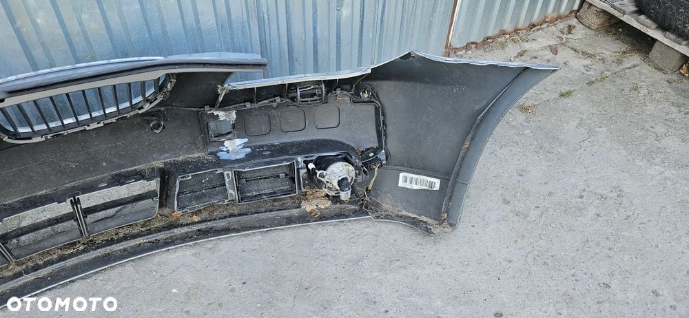 BMW 5 E60 E61 2003-2007 Kompletny zderzak przód Zderzak przedni pod czujniki parkowania PDC XENON spryskiwacze  KOLOR Silbergrau - 33