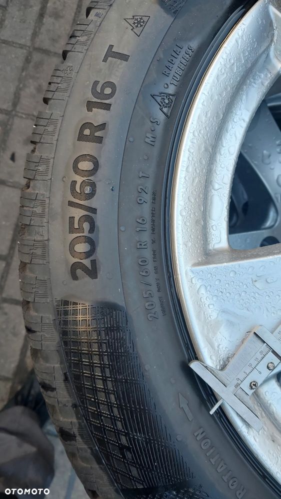 Komplet kół zimowych Dezent SKODA VW AUDI MERCEDES 7.0" x 16" 5x112 ET 52 205/60r16 zima - 3