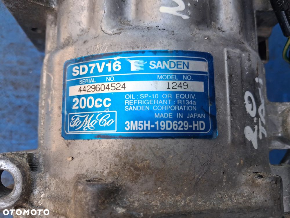Sprężarka pompa kompresor klimatyzacji FORD VOLVO 1.8 2.0 TDCI Diesel Sanden SD7V16 3M5H-19D629-HD Ford Focus MK2 Kuga Mondeo Galaxy C-Max S-max Volvo C30 S40 V50 - 2