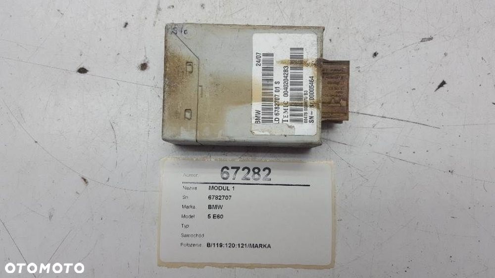 MODUŁ STEROWNIK PRĘDKOŚCI LDM DISTRONIC BMW 5 E60 6782707 - 2