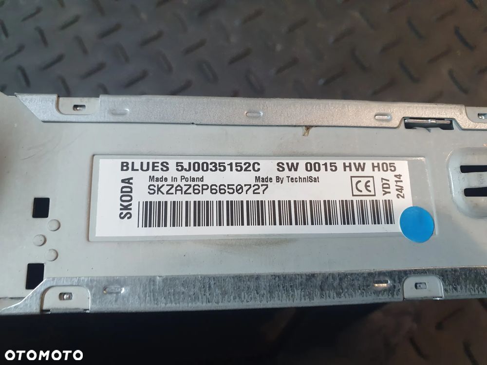 RADIO SKODA RAPID II 1.2 5J0035152C + RAMKA KOMPLET EUROPA - 6