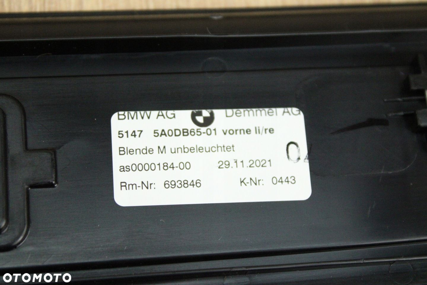ORYGINALNE NAKŁADKI LISTWY PROGOWE M-PAKIET BMW G30 5A0DB65 9447021 9447022 - 12