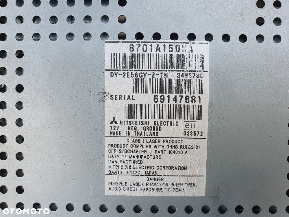 RADIO CD MITSUBISHI COLT VI 6 8701A150HA EUROPA - 4