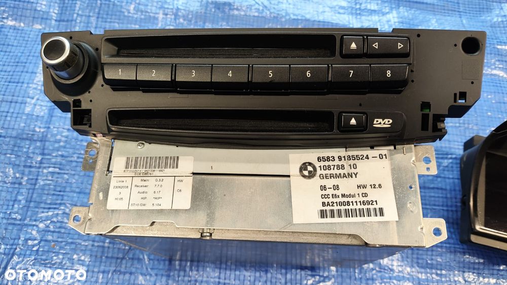 NAWIGACJA CCC ZESTAW KOMPLET RADIO CZYTNIK RAMKA WYŚWIETLACZ IDRIVE KABEL BMW E60 E61 LCI LIFT - 3