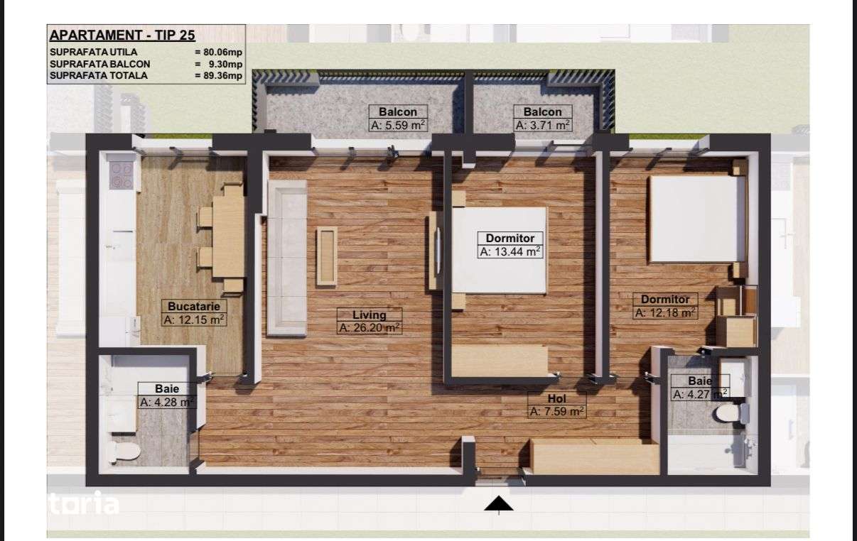 Vând Apartament 3 Cam Dobroesti Fundeni Str. Trifoiului - Imagine principală: 5/13