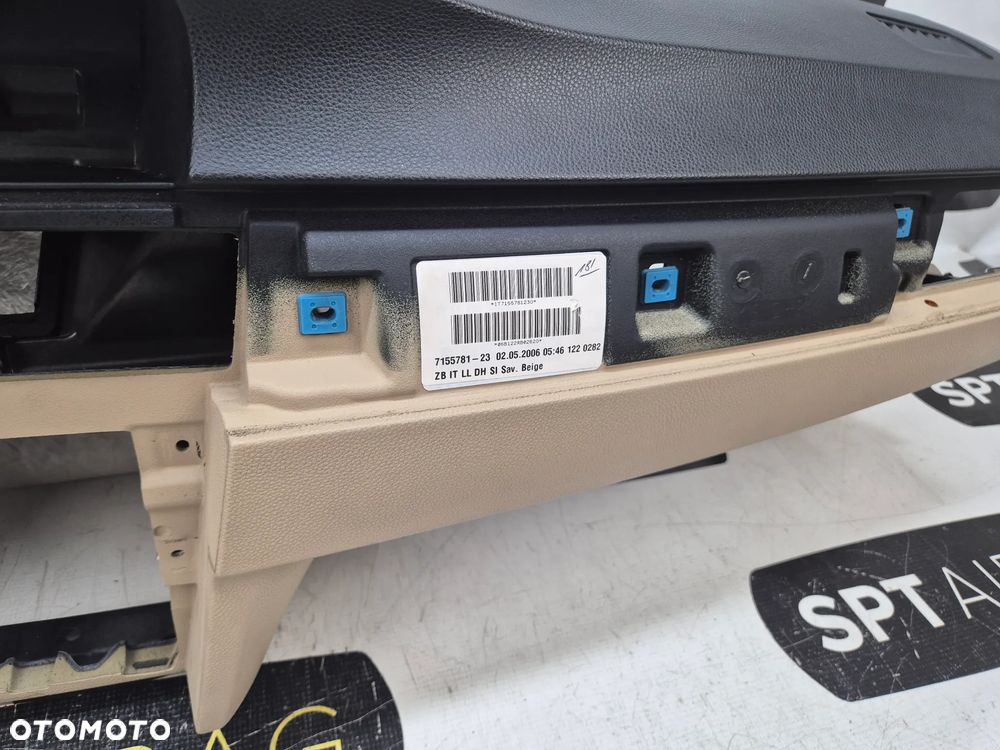 BMW E90 NAVI DESKA ROZDZIELCZA DÓŁ BEŻ KONSOLA KOKPIT PULPIT PODUSZKI AIRBAG AIR BAG NAPINACZE KIT SET - 11