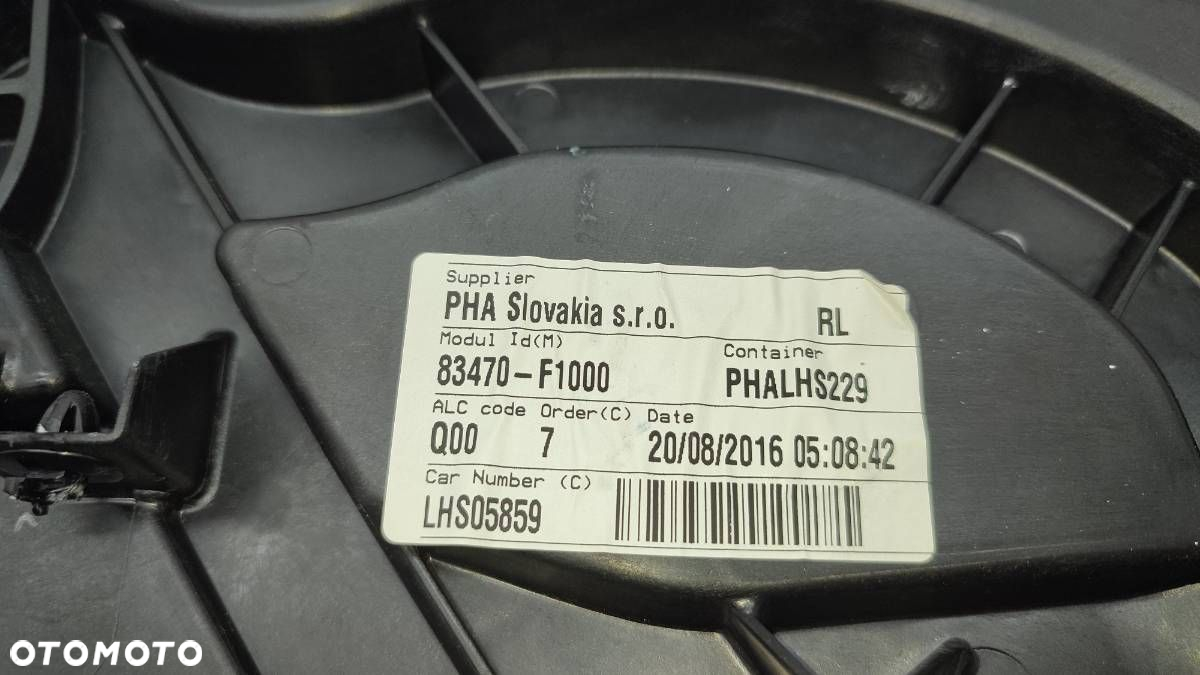 PODNOŚNIK SZYBY TYŁ LEWY SILNICZEK 83450-F1000 KIA SPORTAGE IV - 5